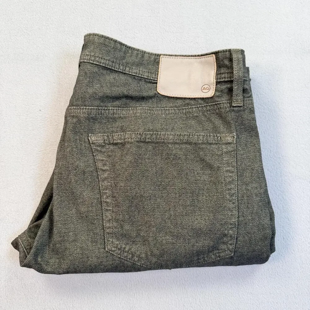 AG Adriano Goldschmied The Everett Jeans Mens 36x30* Green Slim Straight Stretch